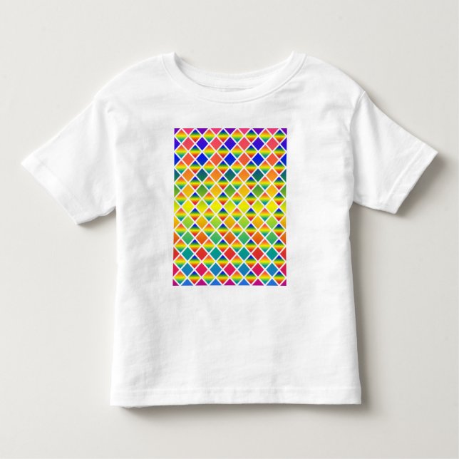 Mörk och LIght Rainbows (Diamond Checkered) T Shirt (Framsida)