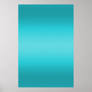 Mörk och ljus Aquablåttlutning - turkos Poster