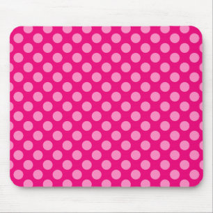 Mörk och Ljusa rosa Polka dots Musmatta