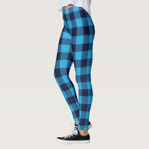 Mörk och ljusblå marmelad mönster leggings