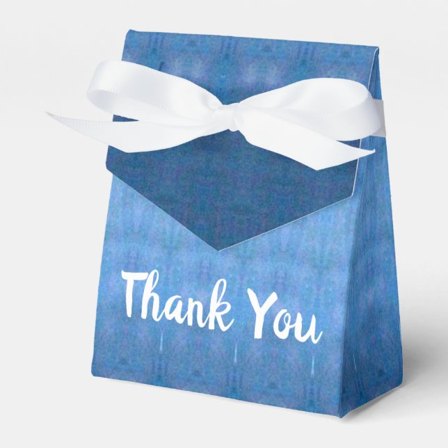 Mörk och ljusblå presentaskar (Framsidan Sidan)