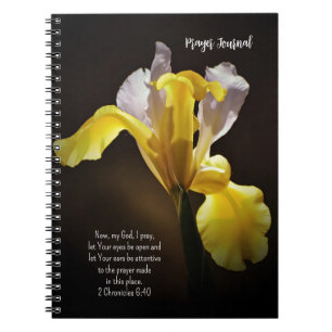 Mörk och ljusblomma Prayer Journal Anteckningsbok