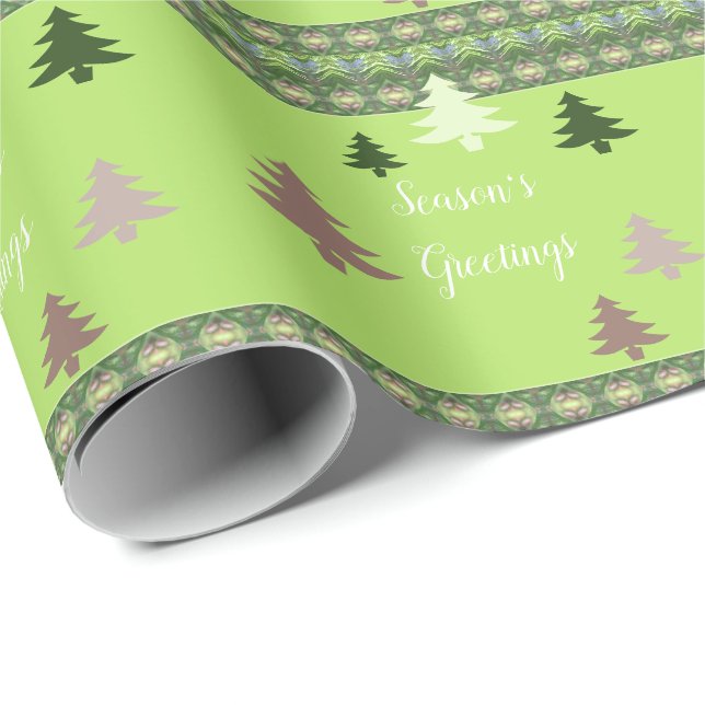 Mörk och ljusgrön presentpapper (Rullad Hörn)