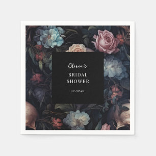 Mörk och Möhippa för Blommigt Moody Pappersservett