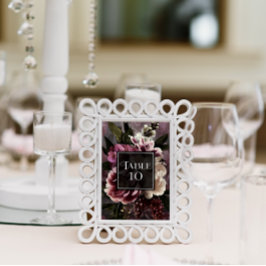 Mörk och Moody Blommigt Bordsnummer