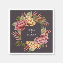 Mörk och Moody Blommigt Pappersservett