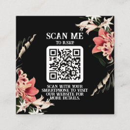 Mörk och Moody QR-kort för Bröllop-hölje Tilläggskort