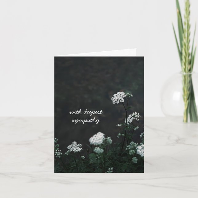 Mörk och stämningsfull äng, Sympati Kort (Framsida)