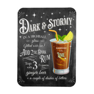Mörk och Stormy Chalkboard-recept Magnet