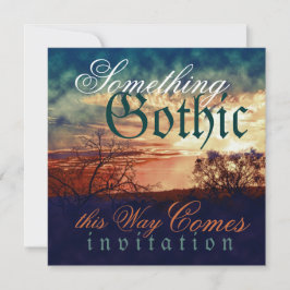 Mörk och Stormy Gothic Halloween Bröllop Inbjudningar