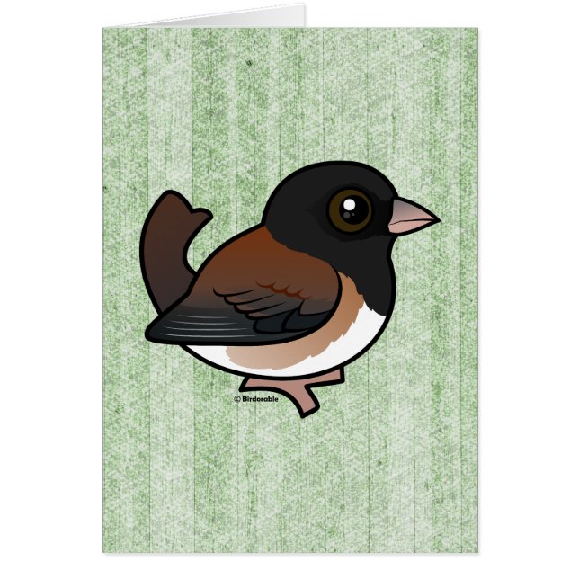 Mörk-ögd Junco (Oregon) Hälsningskort (Framsidan)