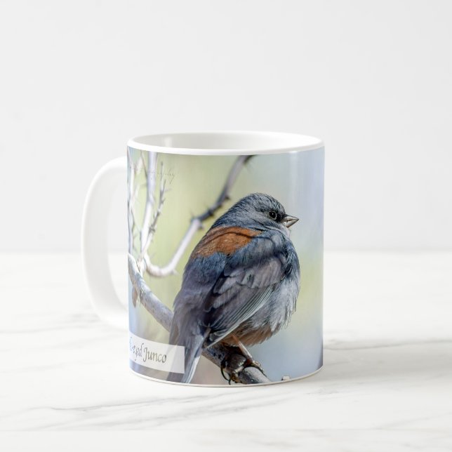 Mörk-ögd Junco Psalm 62:5 KJV Kaffemugg (Framsida vänster)