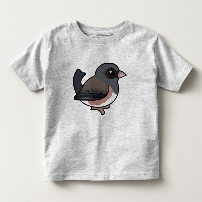 Mörk-ögd Junco (rosa-sidig) T Shirt (Framsida)
