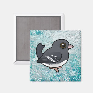 Mörk-ögd Junco (vitvingad) Magnet