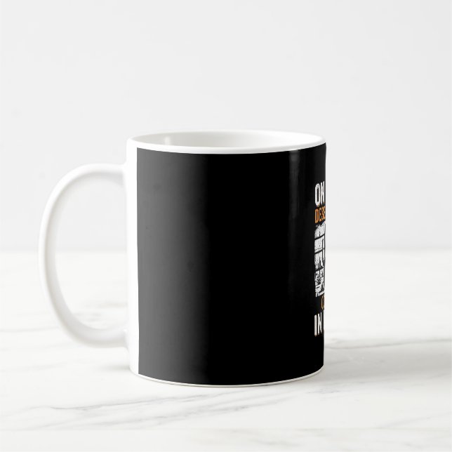 Mörk ökenmotorväg Kaktus Solnedgång Design_1 Kaffemugg (Vänster)