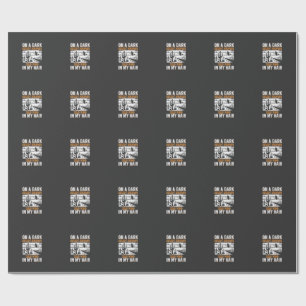 Mörk ökenmotorväg Kaktus Solnedgång Design_1 Presentpapper