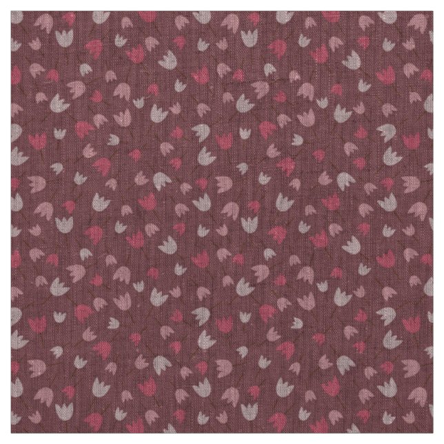 Mörk Olika rosa Tulp mönster - insamling Tyg (Provkarta)