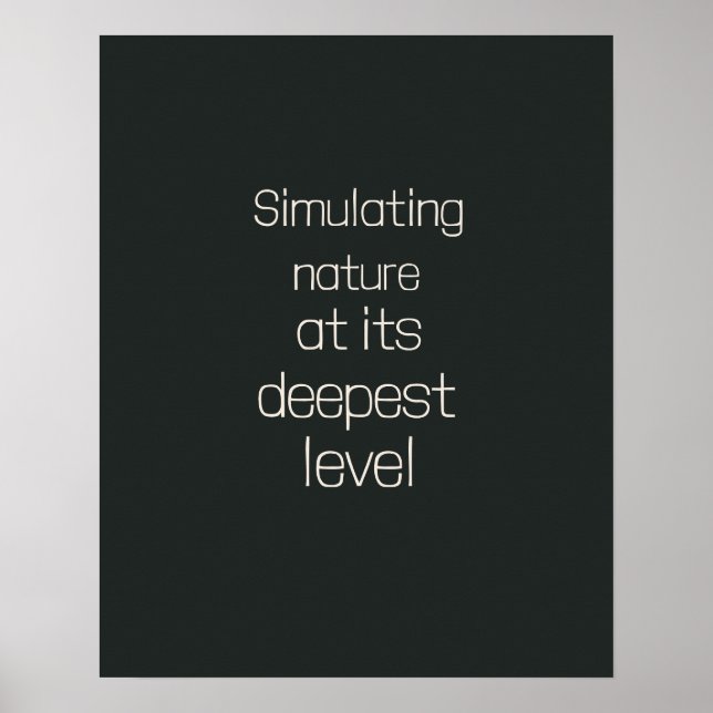 Mörk Oliv Beige Quantum Expert Konst Poster (Framsidan)