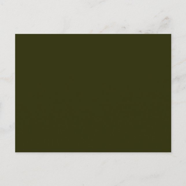 MÖRK OLIV GRÖNT (fast färg) ~ Vykort (Framsida)