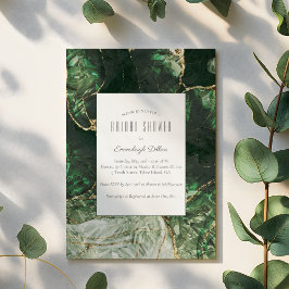 Mörk Oliv grönt Gemstone Möhippa Inbjudningar