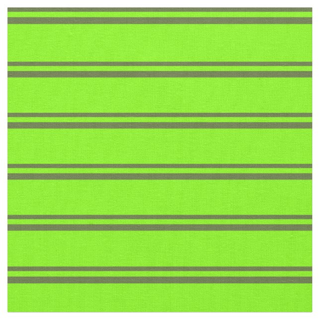 Mörk Oliv grönt och Chartreuse Färgad Linjer Tyg (Närbild)