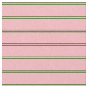 Mörk Oliv grönt och Ljusare rosa Rand Tyg