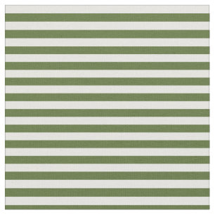 Mörk Oliv grönt och vit mynning/stripe Mönster Tyg