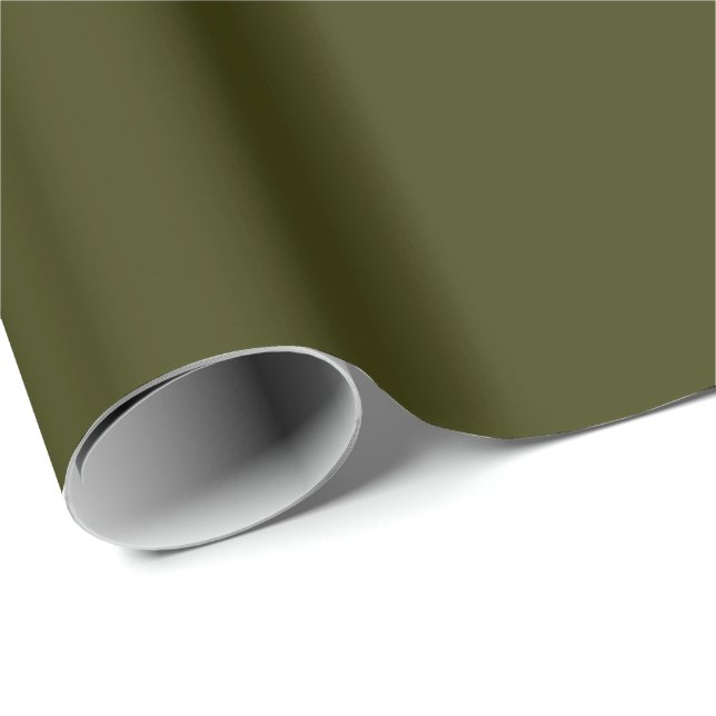 Mörk Oliv Presentpapper (Rullad Hörn)