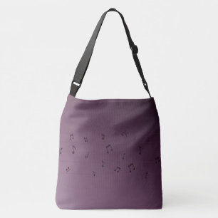 Mörk Ombre Musik noter Mauve Axelväska