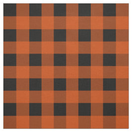 Mörk Orange Buffalo Plaid Fabric Tyg