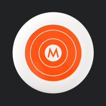 Mörk Orange Circles Monogram