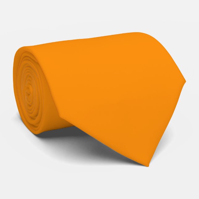 Mörk Orange Färg Solid Enkel Slips (Rullad)