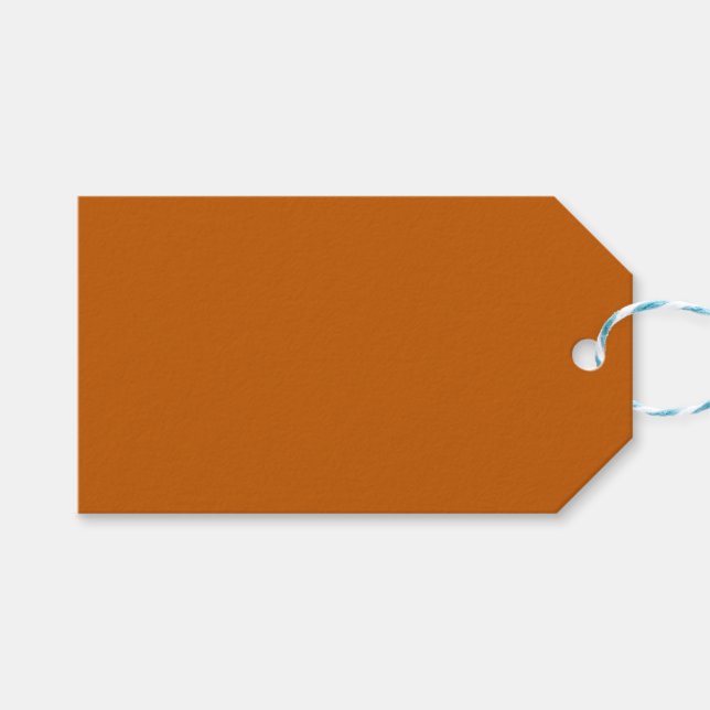 Mörk Orange Gift-Märkre Presentetikett (Framsidan (Horisontell))