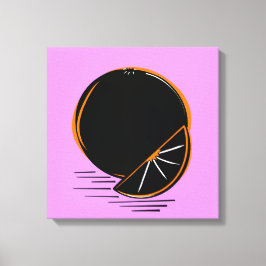 Mörk Orange – Minimal Grafikkonst  Canvastryck