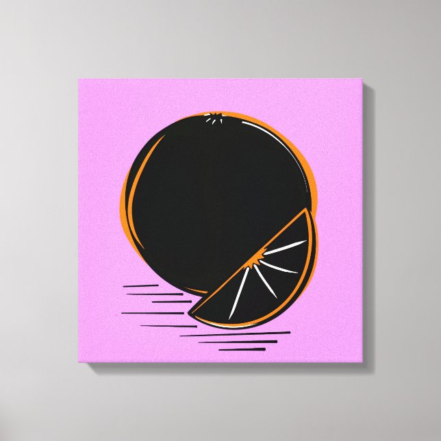 Mörk Orange – Minimal Grafikkonst  Canvastryck (Framsida)