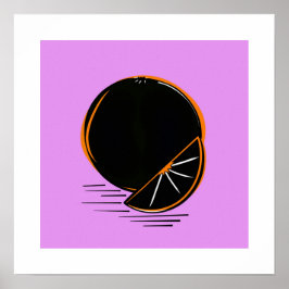Mörk Orange – Minimal Grafikkonst  Poster