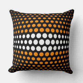 Mörk orange och Polka dots Mönster Kudde
