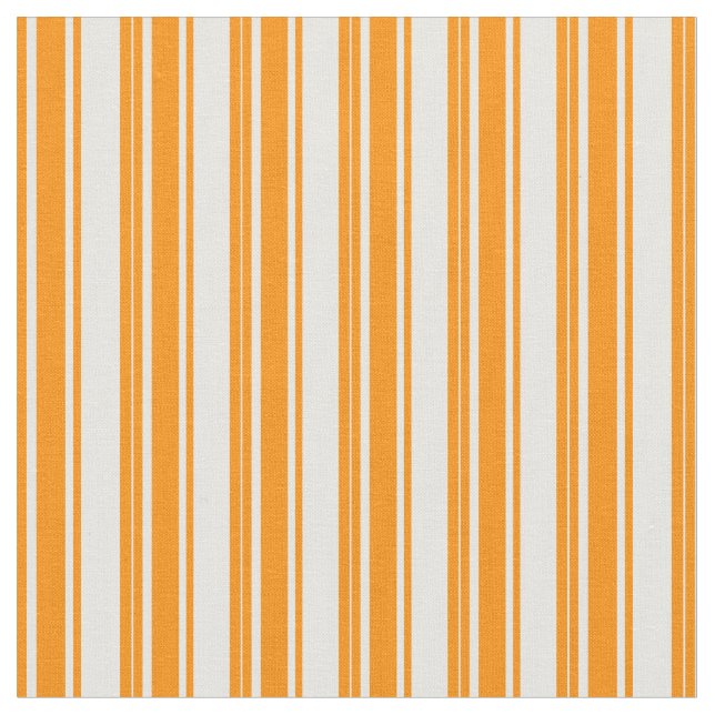 Mörk Orange och Vita Rand Tyg (Närbild)