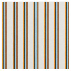Mörk Orange, svart, Himlar Blue, Brown & Mint Crea Tyg
