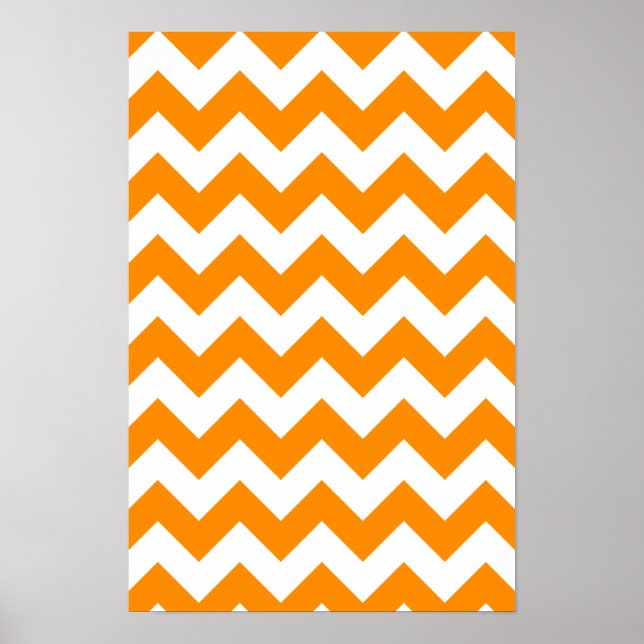Mörk Orange Zigzag Poster (Framsidan)