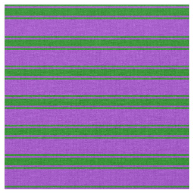Mörk Orchid & Grönt Färgad stripe Mönster Tyg (Närbild)