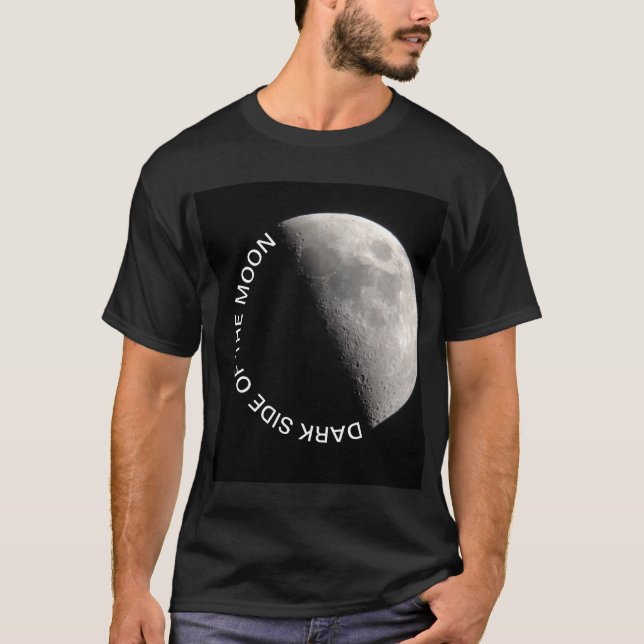 Mörk på Måne-bilden och texten T Shirt (Framsida)