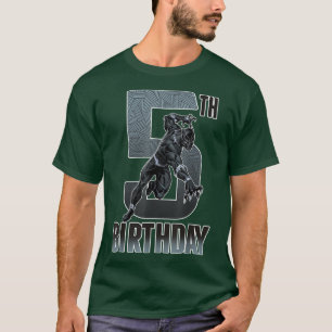 Mörk Panther 5:e födelsedagen för Fläkt T Shirt