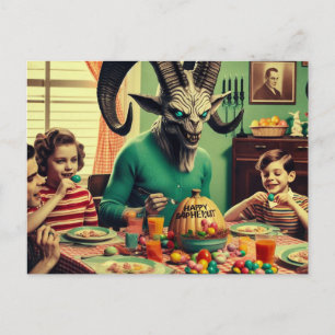 Mörk Påsk Vintage Candy Supper Horror Vykort