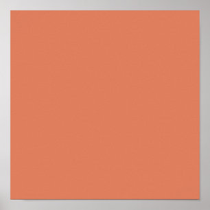 Mörk Peach (färg i fast form) Poster
