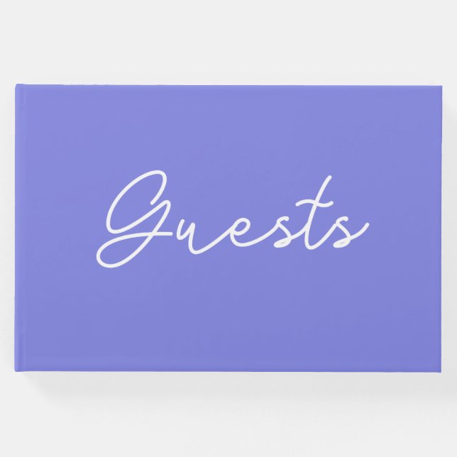 Mörk Periwinkle Lila Gästböcker (Framsida)