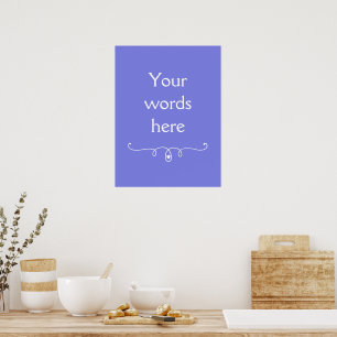 Mörk Periwinkle Lila Poster