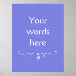 Mörk Periwinkle Lila Poster