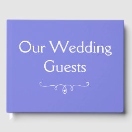Mörk Periwinkle Lila våra Bröllop Guests Gästböcker