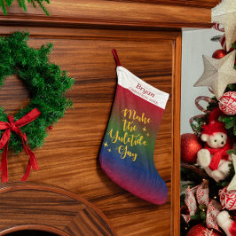 Mörk personlig för regnbågeYuletide pride Liten Julstrumpa